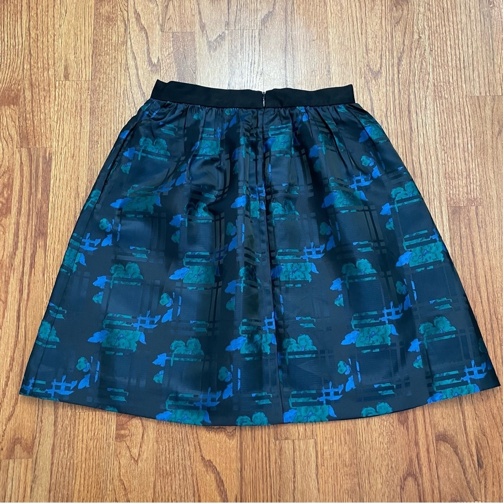 J. Crew Plaid Jacquard Holiday Metallic A line Skirt size 0 - Picture 6 of 13